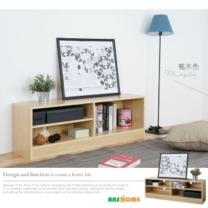 2色可選《AnsHome》四格Forest電視櫃 (楓木